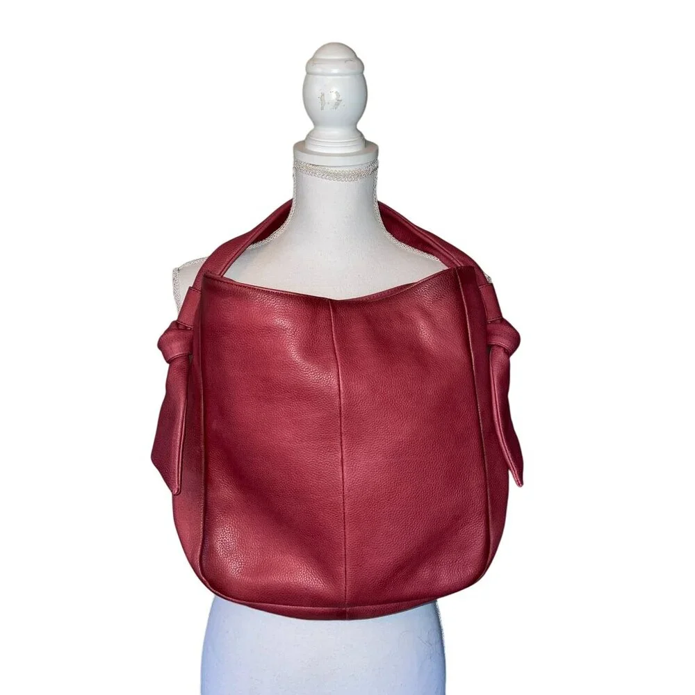 Frye Nora Knotted Hobo NEW w/ Dust Cover Used Burgundy